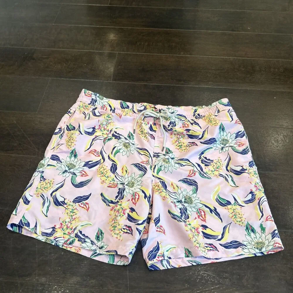 Polo Ralph Lauren Swimming Trunks Shorts Floral / Aloha Men's X-Large XL Pink
